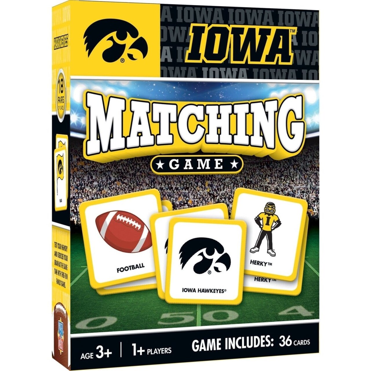 Iowa Hawkeyes Ncaa Matching Game Family Fun Memory Card Game Durable Quality